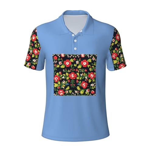 Polo respirant homme style brodé ukrainien : finie la transpiration au bureau