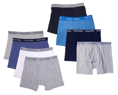 Image of Calvin Klein Kids Boys' Modern Cotton Boxer Brief Underwear 8-Pack