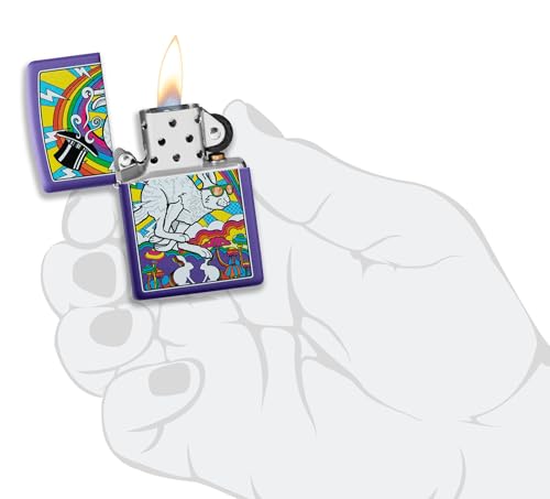 Encendedor de bolsillo Zippo Purple Matte miniatura 5