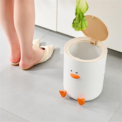 Bote de basura pequeño de diseño pato para escritorio miniatura 5
