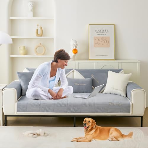 IMSGVIFO Couch Überzug, Sofa Überzug 1/2/3/4 Sitzer L Form Sofa Cover, Ecksofa, 2023 Neue Universelle rutschfeste Sofa Überwurf, Solide Dicke Strukturierte Sofaschoner für Wohnzimmer