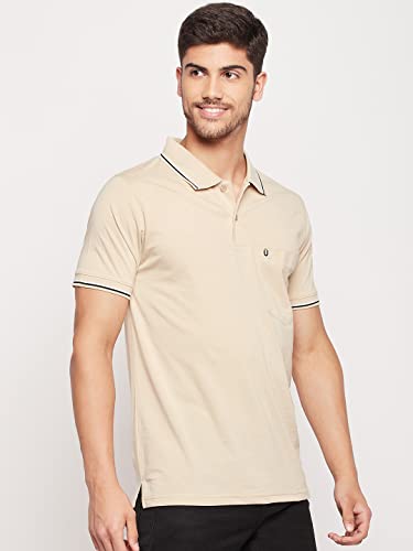Image of UNIBERRY Men's Cotton Half Sleeves Solid Polo Neck T-shirt-MT4-BG 4XL