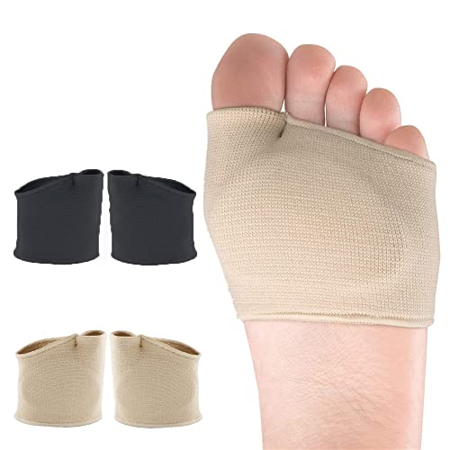2 paires de coussinets métatarsiens, coussins en tissu doux pour le soin des pieds pour oignon avant-pied mortons névrome ampoules cals soutient le soulagement de la douleur métatarsalgie Cover