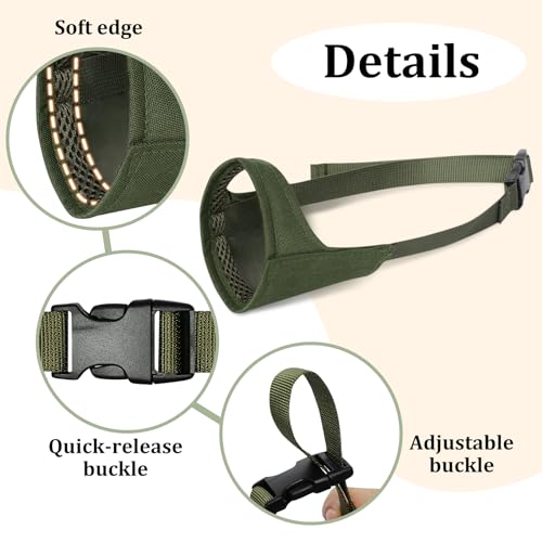 Mayerzon Fabric Dog Muzzle for Short Snout Small Dogs Chihuahuas Anti-Bite by Mayerzon - Used condition - Image 8