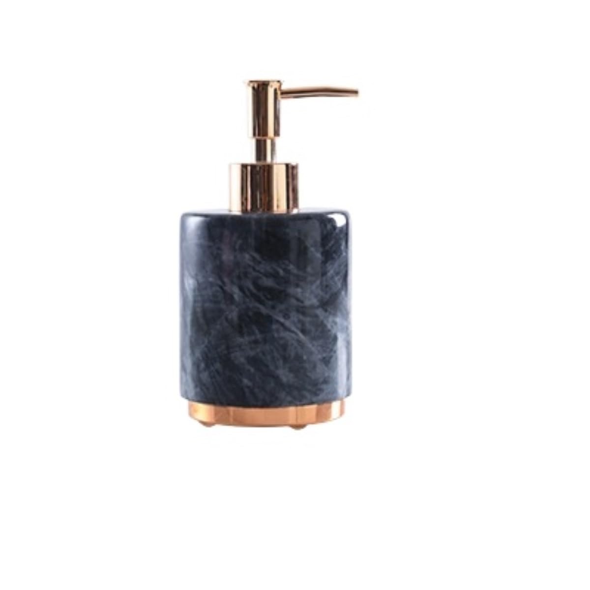 Dispenser Sapone Ricaricabile Bottiglia di Sapone in Marmo per Bagno, Dispenser, Pompa Adatta A Qualsiasi Liquido Quotidiano Dosatore Liquido(Black)