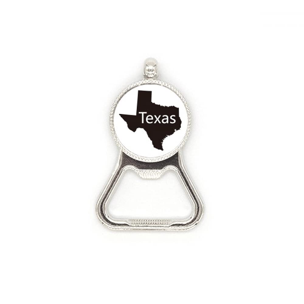 Décapsuleur en acier inoxydable robuste avec carte du Texas gravée