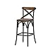 XLAHD Taburetes De Bar Vintage Silla De Bar Taburete Alto Viento Industrial Retro Madera Maciza Hierro Silla De Casa (Color : A)