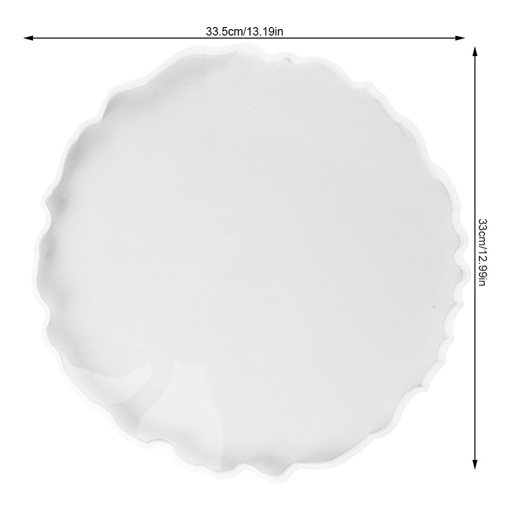 Set di 5 stampi per riporre vassoi fai da te in silicone a forma rotonda in resina stampi flessibili per regali per la casa accessori per gesso argilla grande vassoio rotondo