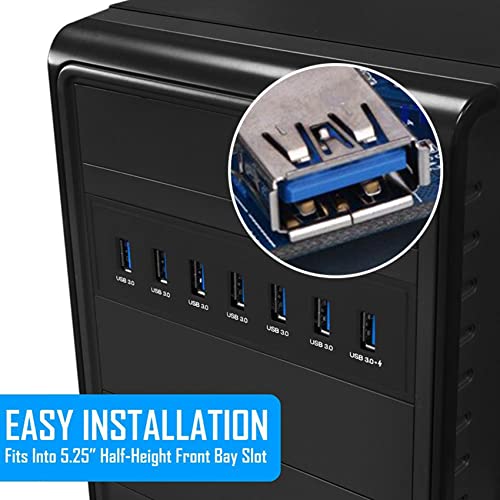 Hub USB 3.0 pour Manque de Ports PC Résolution Panneau Interne 5.25 Pouces 7 Ports Rapides - 2