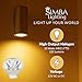 Simba Lighting MR11 Halogen 20W 12V FTD Spotlight Light Bulbs (10 Pack) 2-Pin 220lm for Landscape, Accent, Track Lights, and Fiber Optics, GU4 Bi-Pin Base, Glass Cover, Warm White 2700K Dimmable