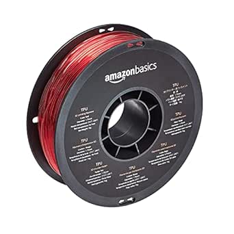 �鶹�� Basics TPU 3D Printer Filament, 1.75mm, Red, 1 kg Spool (2.2 lbs)