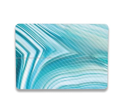 Image of MightySkins Carbon Fiber Skin Compatible with Microsoft Surface Laptop Studio 2 (2023) Full Wrap Kit - Aquamarine Quartz | Protective, Durable Textured Carbon Fiber Finish | Made in The USA