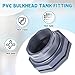 Maasechs 1 Pcs 4 Inch Bulkhead Fitting PVC Water Tank Connector Plumbing Pipe Threaded Bulkhead Fitting NPT for Rain Barrels, Water Tanks, Aquariums, Tubs, Pools