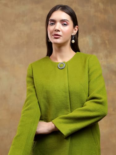Image of KOTTY Womens Cotton Blend Standard Length Elegant Style Coat - Classic Style with Modern Detailing
