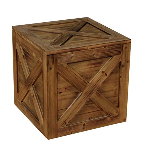 Maleta Vintage, Sofá Taburete De Gran Capacidad Esquina Reforzado Accesorios De Exhibición Decoración De Ventanas Almacenamiento De Artículos Diversos Madera Maciza, 3 Colores 3 Tamaños GGYMEI