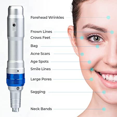 Image of Kostech Derma Pen Ultima A6 Microneedle Derma Pen Electric Wireless Professional Skincare Kit with (2PCS) Cartridges - 12 Pin