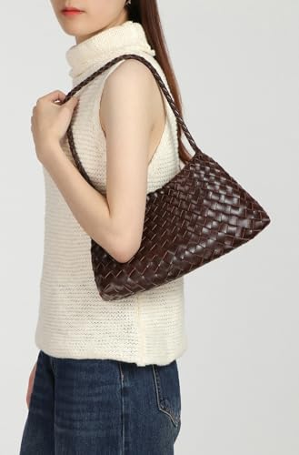 Suede Woven Bucket Hobo Bag