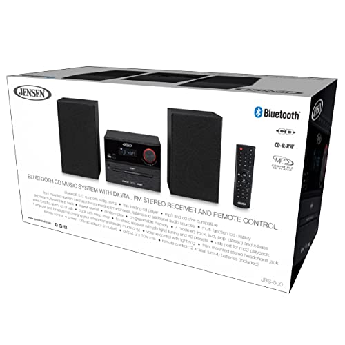 Jensen JBS-500 PROFESSIONAL (JET BLACK) Professional Jbs-500 Modern Bluetooth Wireless Stereo Music System Home Cd Player thumb #7