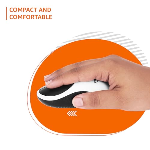Image of amazon basics Wireless Mouse | 2.4 Ghz with USB Nano Receiver | 1000 DPI Optical Tracking | Compatible with PC & Laptop (White & Black)