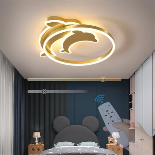 Plafonnier LED dimmable avec télécommande pour décoration de chambre enfant