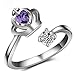 Produktbild LYWZX Ringe Für Damen Verstellbar Mode Ring Damen Mädchen Öffnen Ringe Größe Einstellbar Kreativität Einfacher Partyschmuck Kronenring-A