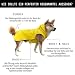 FLYING TAIL Nicht Steif, Super Weiche Haptik Hunde-Regenmantel, Reflektierend, Verstellbar, Einfach zu Tragen, Leinenloch für S - XXXXXL Hunde (Gelb, L)