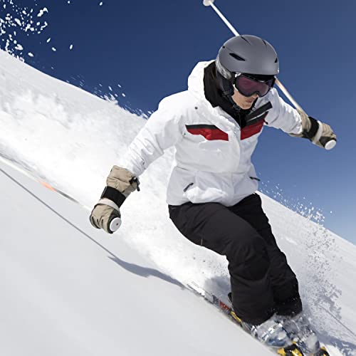 Turboske Ski Helmet, Snowboard Helmet Snow Sports Helmet, Audio Compatible And Lightweight, Astm Standard Helmet For Men, Women And Youth (L, Gray) #TOP6