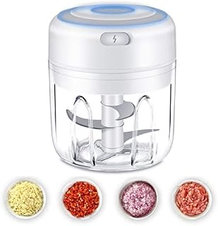Electric Mini Garlic Chopper, Food Chopper, Mini Food Processors, Wireless Portable Kitchen Food Mixer with USB Charging, Powerful Easy Cleaning Garlic Masher (250ML)