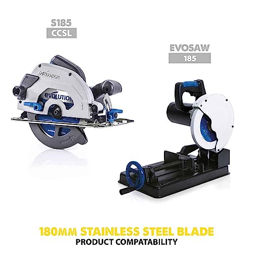 Evolution Power Tools 185BLADESS Stainless Steel Cutting Saw Blade, 7-1/4-Inch x 48-Tooth , Yellow by EVOLUTION - Image 3