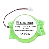 Technische Daten: Kapazität: 75 mAh / 0.23 Wh | Spannung: 3 V | Typ: Lithium (nicht wiederaufladbar) | Maße: ca. 26 x 20 x 4 mm | Gewicht: ca. 2 g