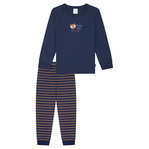 Schiesser Jungen Schlafanzug Set Pyjama lang - 100% Organic Bio Baumwolle - Größe 92 bis 140