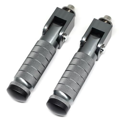 Image of Titanium Motorcycle Bicycle Folding Foot Pegs 90 Degree Foldable Electric Motorbike Ebike For Super73 S2 /ZX /RX /R /S Passenger Footrests Rearsets Rear Set Footpegs foot Rest Pedals M8 Install Bolts