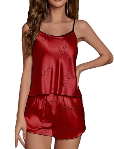 Pyjama débardeur short anti-transpiration en soie synthétique S-XL