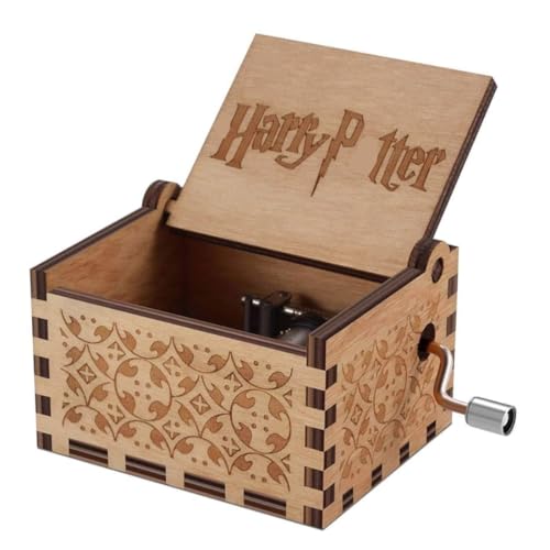 Image of Zesta Harry Potter Musical Box Gift | Music Crank Mini Collectible for Girlfriend, Boyfriend, Husband, Wife | Unique Musical Gifts for Music Lovers | Vintage Wooden Box