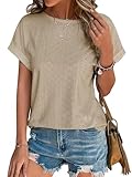 Assorti : ce haut polyvalent avec broderie à œillets se combine facilement avec une variété de tenues. Pour un look décontracté, portez-le avec un short en jean ou un jean ample et des baskets. Portez-le avec un pantalon sur mesure ou une jupe midi fluide et des sandales pour un look plus élégant et chic. La coupe ample et la couleur uniforme permettent des possibilités de style infinies et s'adaptent parfaitement à toutes les saisons.