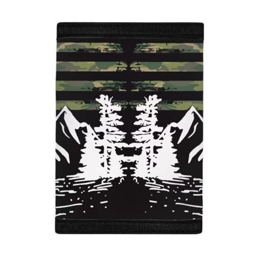 Coldinair US Flag Wallet for Boys Wallets for Kids 4-18,Camo Mountain Coin Purse Credit ID Card Holder Slim Tifold Coin Purses for Teens Small Minimalist Wallet3