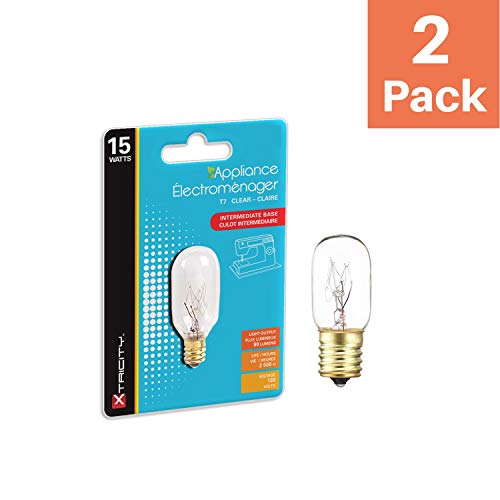 15W Incandescent Appliance And Himalayan Salt Lamp Light Bulb, T7, E17 Intermediate Base, Dimmable, 130V (2 Pack) #TOP1