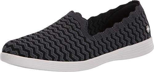 Skechers womens On-the-go Capri - 136246 Loafer Flat, Black/Grey, 9.5 US