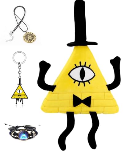 12inch Gravity Falls Bill Cipher Plush Square Plushies Toy,Cute Soft Stuffed Animal Doll Pillows Gift Merch for Weird Town Fans Boys Girls Kids (4Pc Bill Cipher Set)
