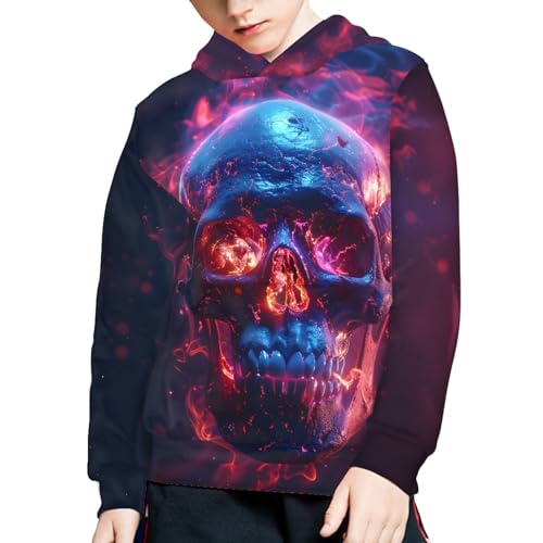 Image of GLUDEAR Teen Boys Girls Novelty Animal Galaxy Hoodies Sweatshirts Pullover