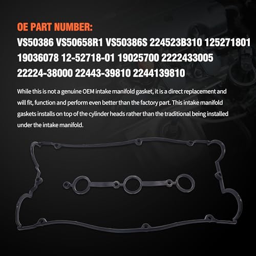 Image of HiSport Engine Valve Cover Gasket Set - Compatible with Hyundai XG30 Santa Fe XG350 Compatible with Kia Amanti Sedona Sorento 3.5L 2001-2006 - Replace VS50658R1