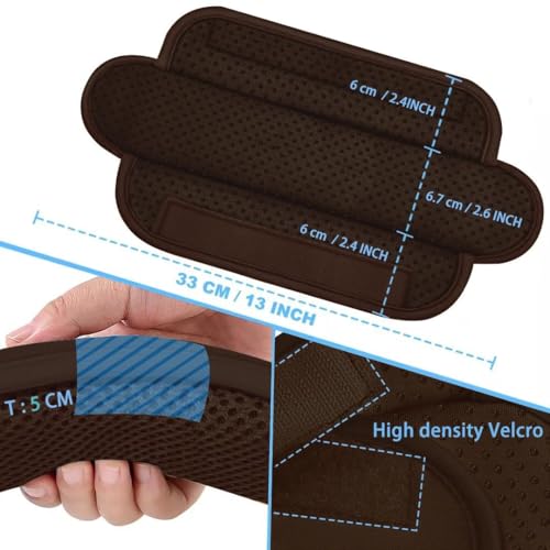 Image of ZINZ 2-Pack Universal Shoulder Pad with Ultra Thick Cushion for Bag Luggage Bag Crossbody, Plus Long & Anti-Slip & Breathable,Brown