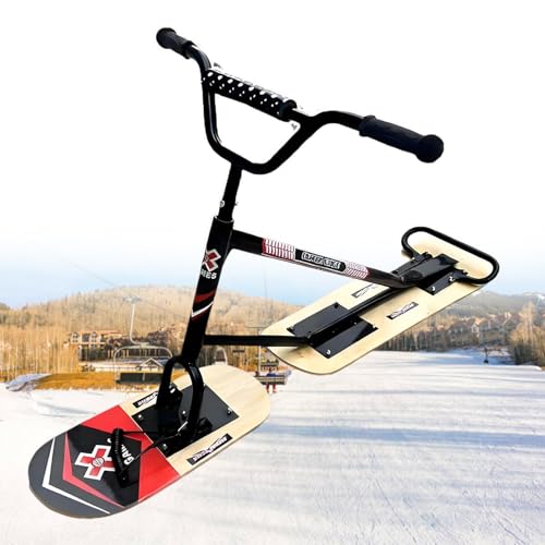 pedenencelia Nuevo Trineo/Scooter De Nieve 2026: Diseño De Doble Tabla Y Dirección Ágil De 360°, Soporta 150 Kg, Estable para Todas Las Edades, Diversión En La Nieve Fuera De Pista B