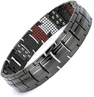 LiuJunh Magnet Bracelet Detachable Negative Ion Energy Men's Titanium Bracelet Sleep Aid Magnetic Therapy