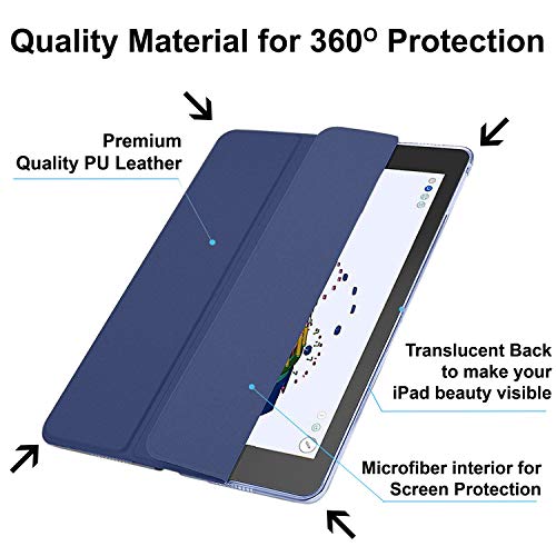 Image of DuraSafe Cases for iPad Air 2nd Gen 9.7 2014 Case A1566 MGL12HN /A A1567 MGKM2HN /A MGKL2HN /A MGTY2HN /A MH1J2HN /A MGTX2HN /A MH2V2HN /A MH2W2HN /A MH2U2HN /A MH2N2HN /A MH322HN /A MH182HN /A - Navy Blue