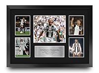 HWC Trading FR A3 Cristiano Ronaldo Juventus Gedruckte Memorabilien Signiertes Autogramm Fotodisplay für Fußball Anhänger und Fans - A3 Gerahmt