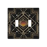 Art Deco Antique Gold Wall Plate Toggle Printing Light Switch Cover Decorative Outlet Cover Wall Pla
