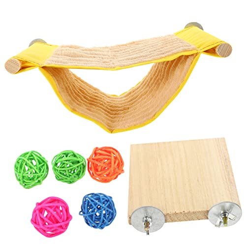 Milisten 1 セット ?物?吊床套装 モルモットベッド モルモット用フリース寝具 ぶら下げ 豚 ハムスター遊び場 hamster ハムスター ペット用休憩ハンモック ペット用の巣 ぬいぐるみ