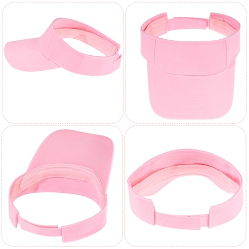 Dxhycc 2 Pack Kids Sun Visor Hats for Girls Boys, Adjustable Cotton Summer Tennis Golf Visor Hat Sports Sun Caps4