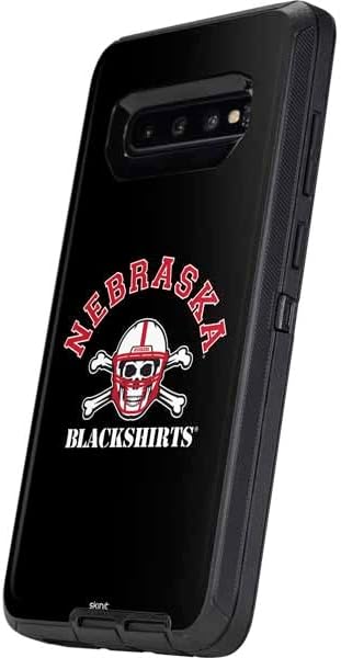 Skinit Decal Skin Compatible with OtterBox Defender Galaxy S10 - Officially Licensed College Nebraska Blackshirts Design
